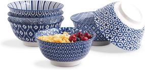 img 4 attached to 🍜 Selamica 11-Ounce Porcelain Bowls Set