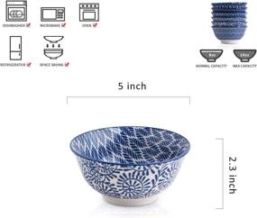 img 3 attached to 🍜 Selamica 11-Ounce Porcelain Bowls Set