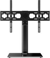 📺 universal swivel tv stand/base-table top tv stand with mount - fits 37-65 inch lcd led tvs - height adjustable tv mount stand with tempered glass base - vesa 600x400mm - holds up to 88lbs logo