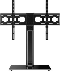 img 4 attached to 📺 Universal Swivel TV Stand/Base-Table Top TV Stand with Mount - Fits 37-65 Inch LCD LED TVs - Height Adjustable TV Mount Stand with Tempered Glass Base - VESA 600X400MM - Holds up to 88lbs
