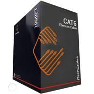 🔌 itechcables, cat6 plenum bulk ethernet cable 1000ft (cmp rated) - fluke test passed, 23awg 4pair solid, 550-mhz utp, up to 10 gigabit speeds, in white logo