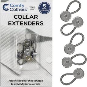 img 4 attached to 👔 Enhance Dress Shirt Comfort with Comfy Clothiers' 5 Metal Collar Extenders