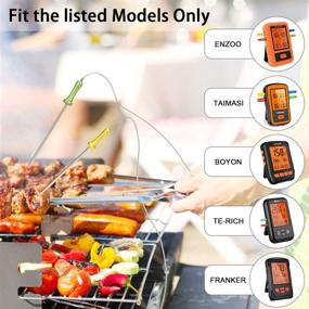 img 1 attached to 🔥 Enhance Your Grilling Experience with the Ultra Accurate Grilling Meat Thermometer Replacement Probe for ENZOO, TAIMASI, Te-Rich, BOYON, MOICO, CloudBBQ, Amzdeal, Franker