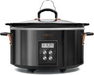 🍲 efficiently cook your meals with the crux 6-quart programmable digital slow cooker's 20 hour countdown timer in black логотип