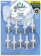 glade plugins scented oil refill, essential oil infused 🏮 wall plug in, 6.39 oz, pack of 9 (clean line) logo