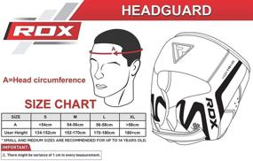 img 3 attached to 🥊 RDX Headgear Boxing Sparring Grappling, Maya Hide Leather, Multi Layered Padding - Ultimate MMA, Muay Thai, Kickboxing Training Gear for Martial Arts, BJJ, Wrestling & Karate - Black