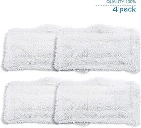 img 3 attached to High-Quality 4 Pack Washable Cleaning Pads for Shark Steam & Spray Mop SK410, SK435CO, SK460, SK140, SK141, S3101, S3250, S3251