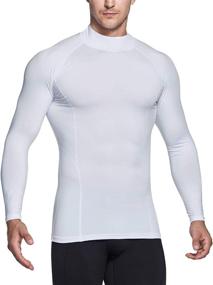 img 3 attached to TSLA Thermal Compression Turtleneck Running Sports & Fitness for Team Sports