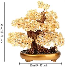 img 3 attached to 🌳 LEAFIS Natural Tree of Life (1,251 Gemstone Count) Crystal Tree - Bonsai Feng Shui Money Tree with Healing Properties for Luck and Citrine