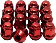 🔴 enhance performance and style with red atv lug nuts - perfect fit for polaris ranger and rzr models (16 pack) logo