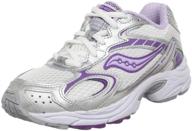 saucony cohesion athletic silver purple logo