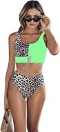 floerns womens leopard bathing gray withe logo