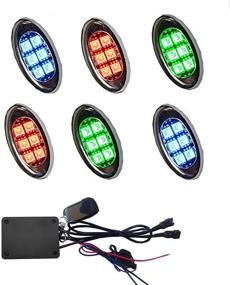 img 4 attached to 🏍️ Kingshowstar 6PCS LED RGB Pod Motorcycle LED Light Kits with Cellphone App Control, Music Sync for Motorcycles, Golf Cars, ATVs, and Cars