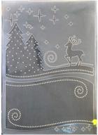 🎄 kwan crafts merry christmas deer tree plastic embossing folders - оптимизированные для изготовления открыток, скрапбукинга, бумажных поделок, 12,5х17,7 см логотип