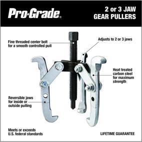 img 1 attached to 🔧 Pro-Grade 18212 4" ADJUSTABLE 2 OR 3 JAW GEAR PULLER: Ultimate Versatility for Efficient Gear Removal