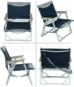 img 3 attached to 🪑 Ultralight Low Beach Concert Camping Folding Chair - iClimb (Beige & Navy)