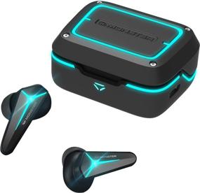 img 4 attached to 🎧 Monster Mission V1 Wireless Earbuds with Bluetooth 5.0, Built-in Mic, Noise Cancelling, Gaming Earbuds with Cool Light Effects, Music & Game Modes, 48ms Ultra Low-Latency Gaming Earphones (Black)