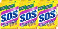 🧽 efficient cleaning solution: s.o.s clean n toss steel wool soap pads, 15 count (pack of 6) logo