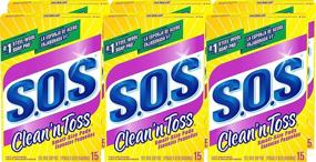 img 4 attached to 🧽 Efficient Cleaning Solution: S.O.S Clean n Toss Steel Wool Soap Pads, 15 Count (Pack of 6)