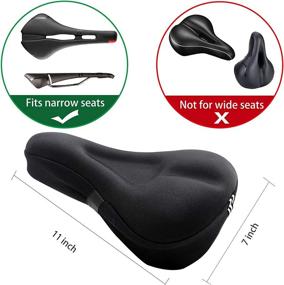 img 3 attached to 🚲 Enhanced Comfort for Peloton: Gel Mountain Bike Seat Cushion Cover with Silicone Padding & Rain Protection