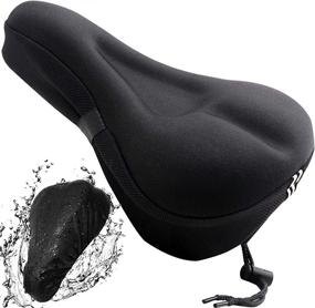 img 4 attached to 🚲 Enhanced Comfort for Peloton: Gel Mountain Bike Seat Cushion Cover with Silicone Padding & Rain Protection