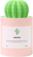 🌵 portable cactus mini humidifier, 280ml usb cool mist for bedroom, home, office, yoga, car, travel (pink) - ultra-quiet operation logo