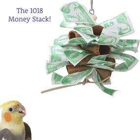 img 1 attached to Bonka Bird Toys 1018 Money Stack Bird Toy: Premium Handmade Product for Parrots, Cockatiels, Conures & African Greys in the USA