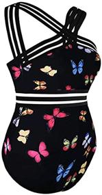 img 1 attached to Stylish AvoDovA Swimwear: Crossover Swimsuits & Monokinis for Women's Clothing, Swimsuits & Cover Ups