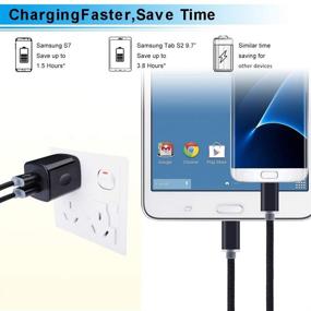 img 3 attached to 🔌 High-Quality Micro USB Wall Charger with Dual Port USB Charging Block – Compatible with Samsung Galaxy, LG, Moto and More!