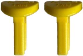 img 1 attached to 🛠️ Craftsman Radial Arm Jointer Band Drill Sears Table Saw, Sander, Band Saw, Drill Press Parts - Yellow Safety Switch Key, Oval Shape (2pcs-pack)