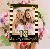 laventy black gold 18th birthday party photo booth props: frame your 18th birthday memories in style! logo