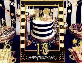 img 1 attached to LaVenty Black Gold 18th Birthday Party Photo Booth Props: Frame Your 18th Birthday Memories in Style!