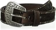 🌸 ariat women's belt with floral nail head edges logo