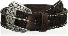 img 1 attached to 🌸 ARIAT Women's Belt with Floral Nail Head Edges