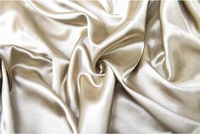 img 3 attached to Silk Satin Bed Sheets: Queen Size Set with Ultra Soft Silky Bedding & Extra Deep Pocket, Queen Taupe