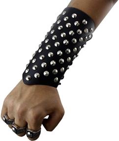 img 2 attached to Gothic Metal Studded Bracelet Wristband