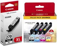 🖨️ canon pixma mg6821: high yield pigment black ink cartridge set with 4-color ink - brand new logo