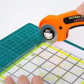 img 1 attached to 45mm Rotary Cutter Kit with 5 Extra Blades, Cutting Mat, Patchwork Ruler, Precision Knife, Craft Knife - Premium Craft Supplies Set for Sewing, Quilting, and More