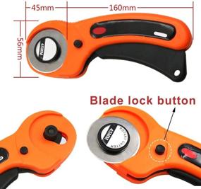 img 3 attached to 45mm Rotary Cutter Kit with 5 Extra Blades, Cutting Mat, Patchwork Ruler, Precision Knife, Craft Knife - Premium Craft Supplies Set for Sewing, Quilting, and More
