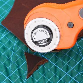 img 2 attached to 45mm Rotary Cutter Kit with 5 Extra Blades, Cutting Mat, Patchwork Ruler, Precision Knife, Craft Knife - Premium Craft Supplies Set for Sewing, Quilting, and More