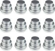 📦 ljy 36-piece round aluminum cans: screw lid metal tins jars for storage - empty slip slide containers, 4oz 2oz & 1oz mixed sizes логотип