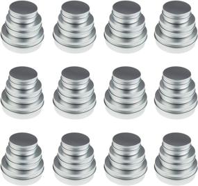 img 4 attached to 📦 LJY 36-Piece Round Aluminum Cans: Screw Lid Metal Tins Jars for Storage - Empty Slip Slide Containers, 4oz 2oz & 1oz Mixed Sizes