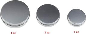 img 1 attached to 📦 LJY 36-Piece Round Aluminum Cans: Screw Lid Metal Tins Jars for Storage - Empty Slip Slide Containers, 4oz 2oz & 1oz Mixed Sizes