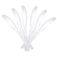 🍴 netko heavyweight clear plastic knife - premium 300 pack of disposable heavy duty cutlery utensils logo