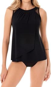 img 3 attached to Miraclesuit Swimwear Illusionist Underwire Midnight Women's Clothing for Swimsuits & Cover Ups