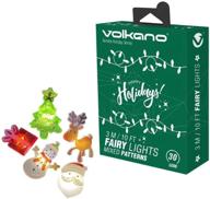 🎄 volkano 10 ft battery operated christmas lights - twinkle holiday series, 30 led decorations with mixed patterns for xmas garden, patio, bedroom, party decor - indoor/outdoor night lighting logo