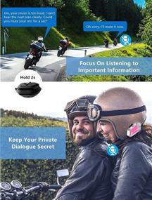 img 2 attached to 🔊 FODSPORTS M1-S Plus Motorcycle Bluetooth Headset - Stereo Music Sharing/Mute Microphone/FM Radio/8 Riders Intercom Helmet Communication System - Voice Dial/900MAH - Boom & Soft Mic - 1 Blue + 1 Pink
