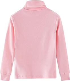 img 1 attached to Soft Cotton Long Sleeve Mock Turtleneck Shirts for Spring&amp;Gege Little &amp; Big Kids