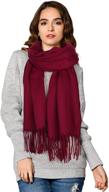 🧣 landisun women's cashmere pashmina tassel scarves & wraps: essential accessories for women logo