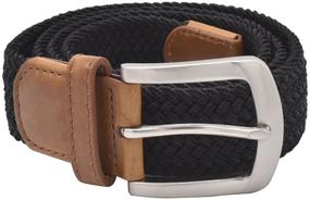 img 3 attached to 👖 Vonsely Elastic Braided Colorful Men's Belts with Stretch Capability